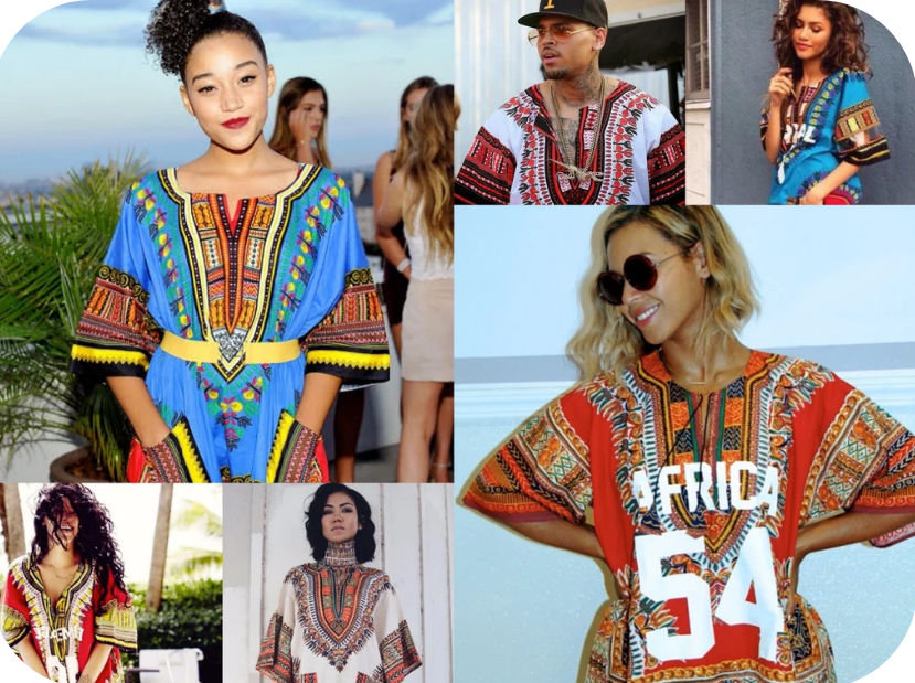 American stars in dashiki