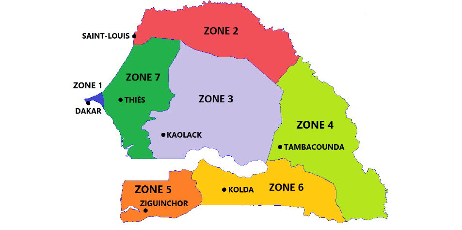 Mapa do Senegal