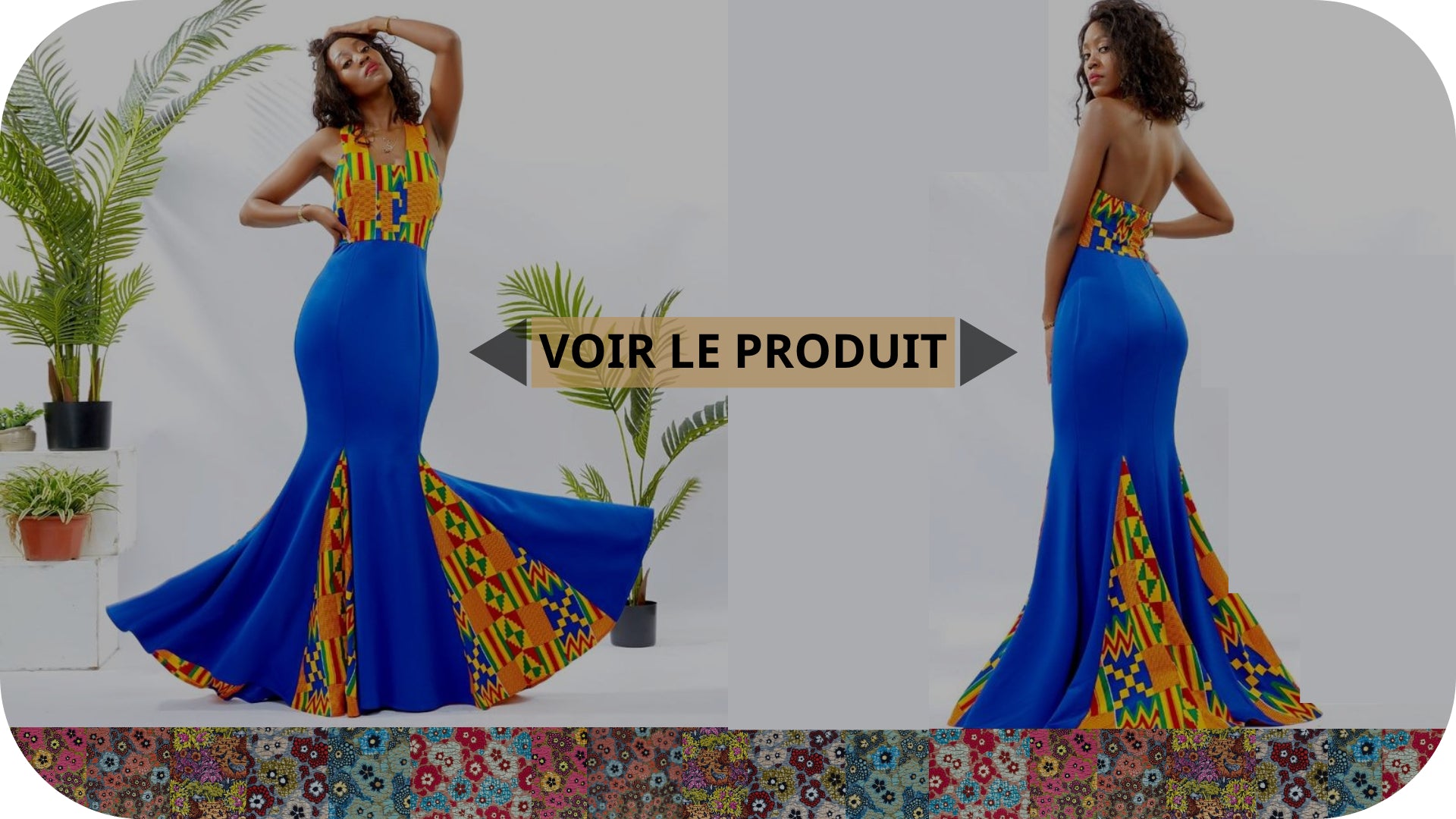 Robe de Rêve en Pagne Africain - Royaume d'Afrique