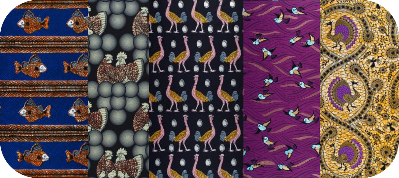 African fabrics with animal prints