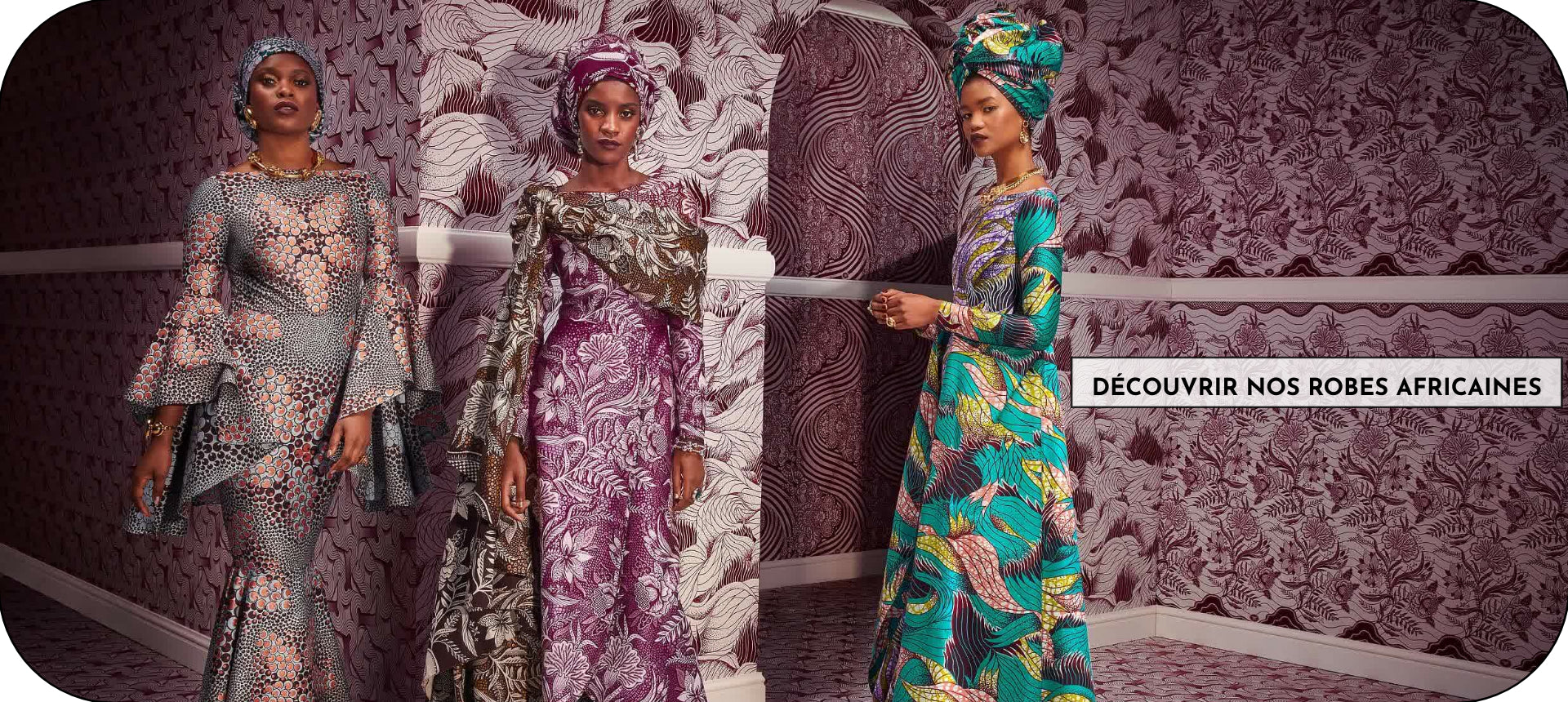 アフリカンワックス生地のドレス - ワックスパターン