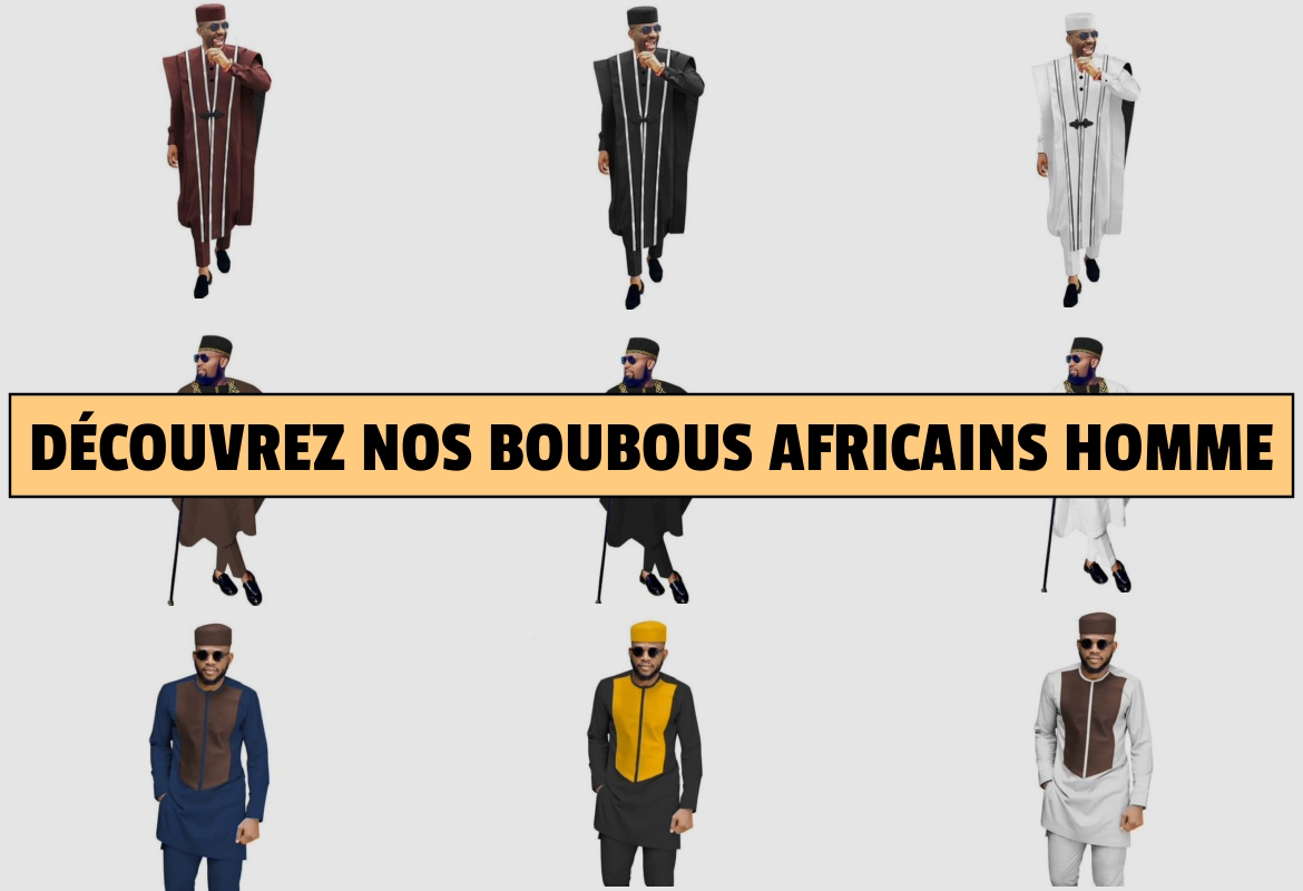 hombres boubou africanos