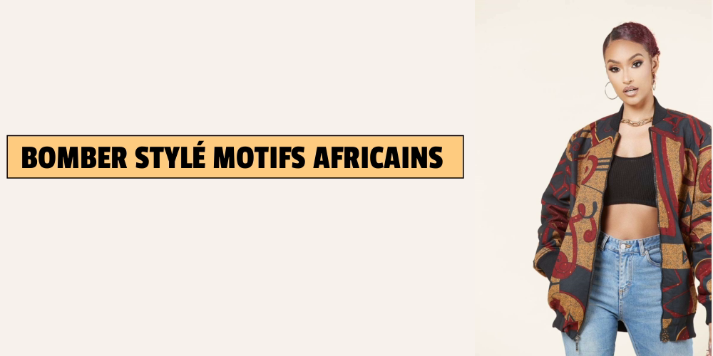 Veste bomber motifs africains