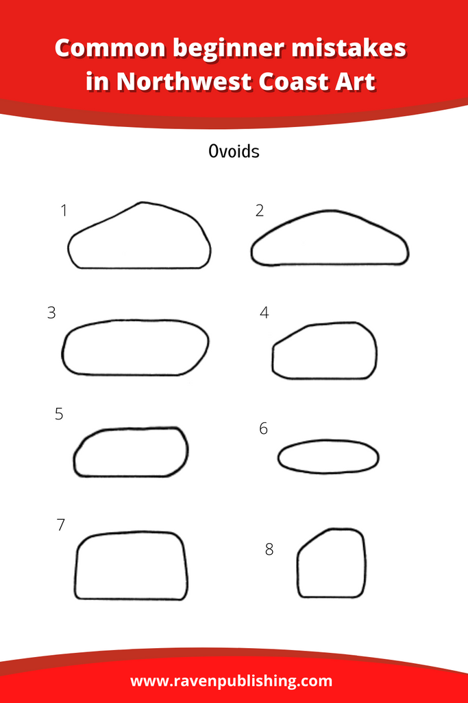 Common beginner mistakes in Northwest Coast Art: Ovoids