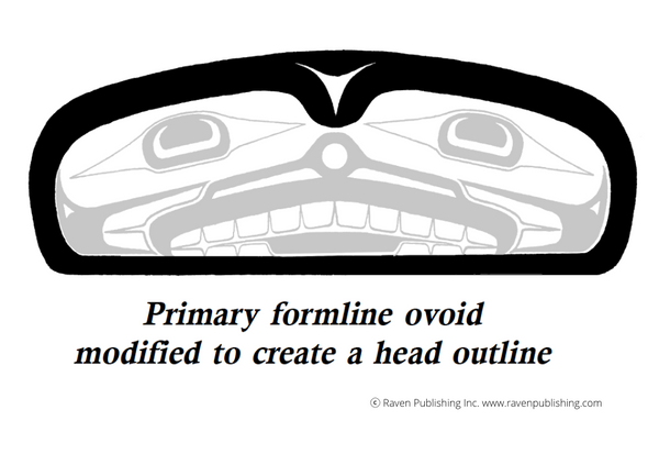 Northwest Coast Native Art primary formline, modified to create a head outline.