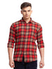 Red Beige Checkered Casual Shirt