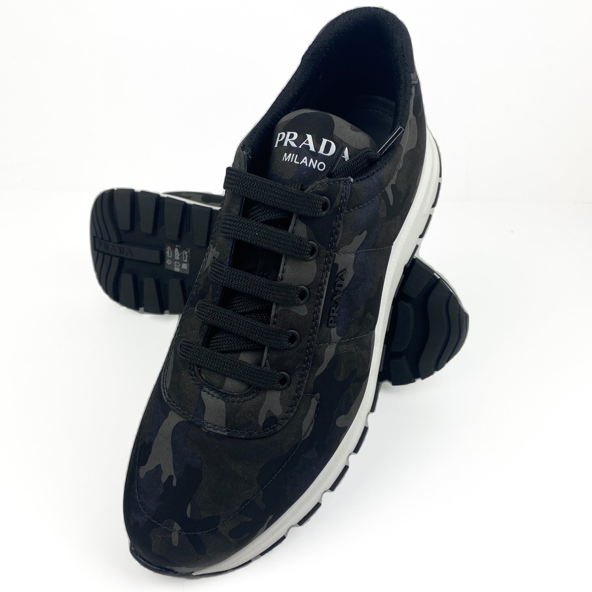 prada black camo trainers