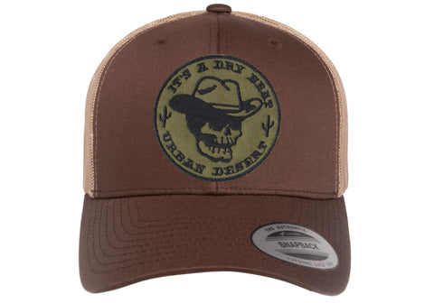 Brown / Khaki Six-Panel Retro Trucker Cap - UD Arrow Graphic