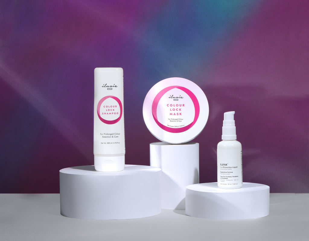 Complete colour lock system for hair