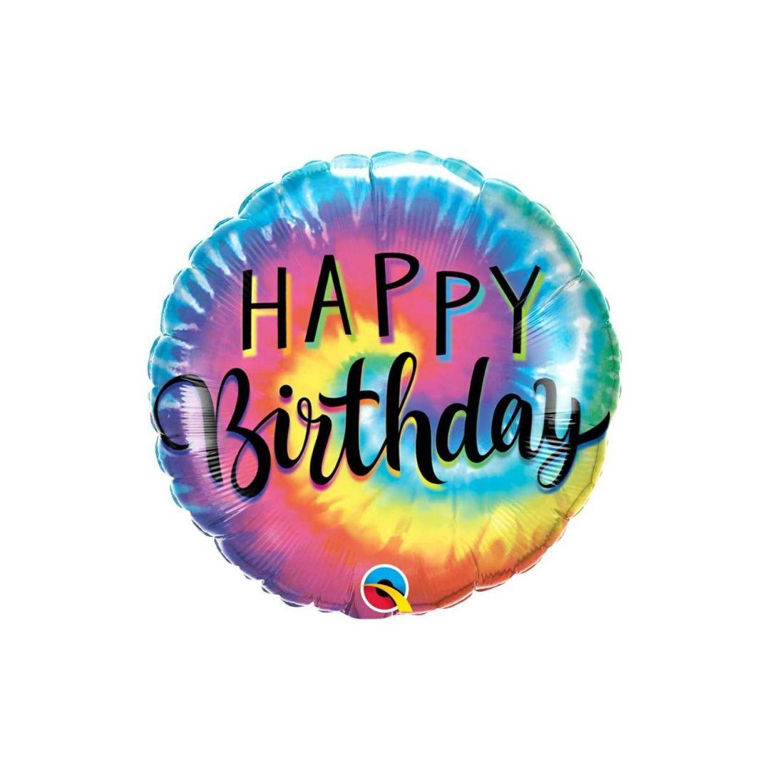 Palloncini Metal rainbow scritta Happy Birthday, gonfiabile con cannuccia -  OFBA srl