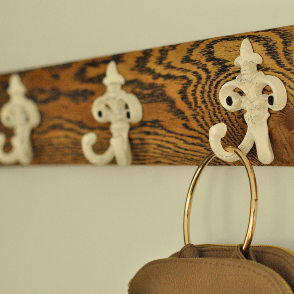 Vintage Wall Rack Brown Iron hook – the oak family boutique