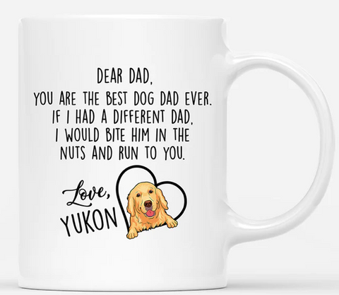 personalised dog dad mug gift