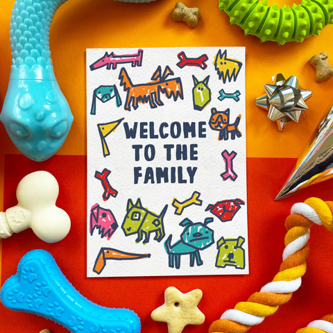 new dog card - welcome to the family - card for dogs