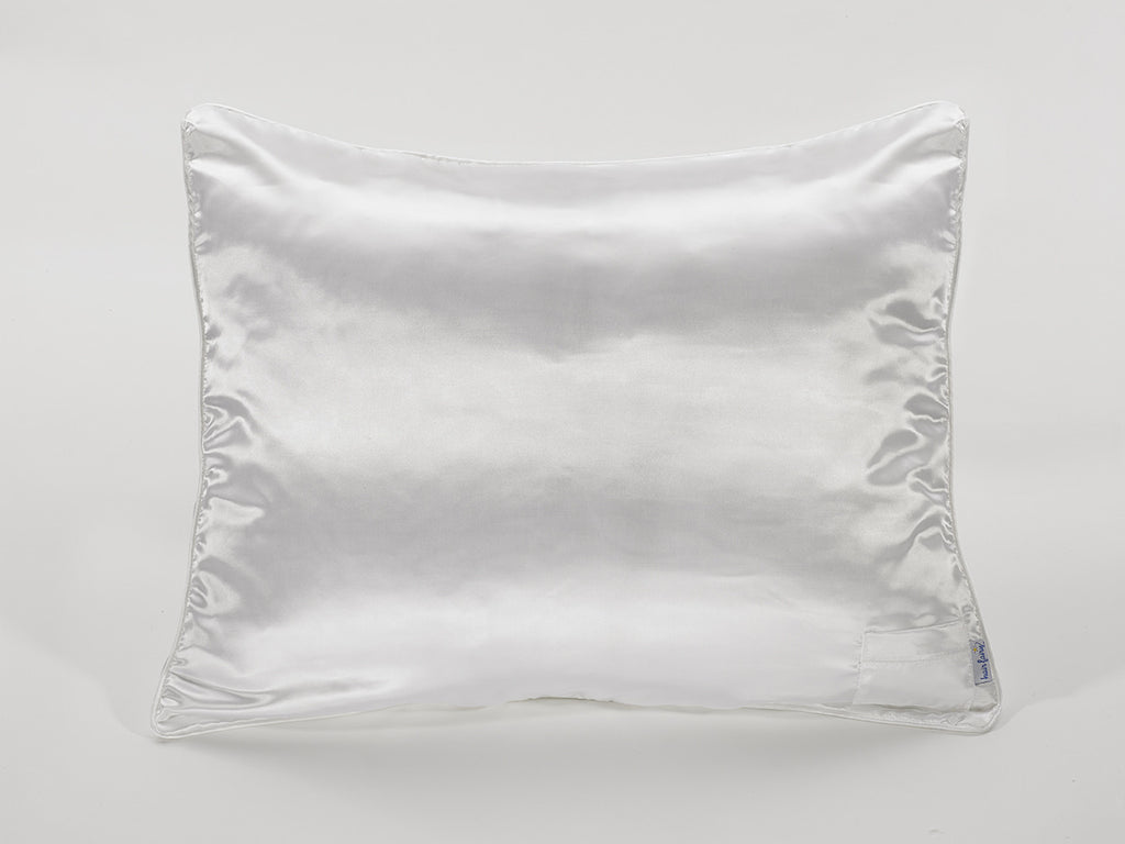 white satin pillow