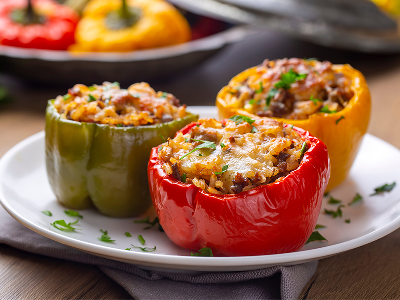 Pot stuffed peppers