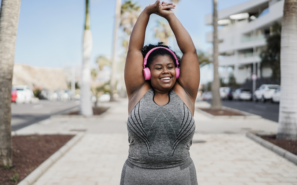 Woman enjoying exercise