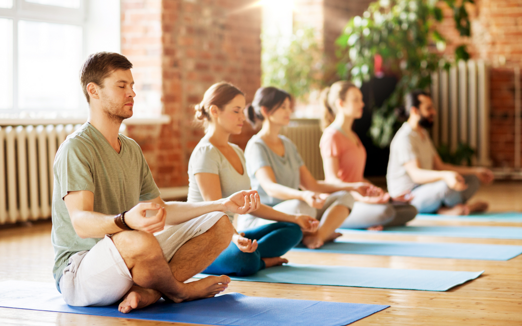 Group meditation and breathing