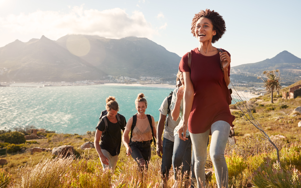 Group walking to lose weight