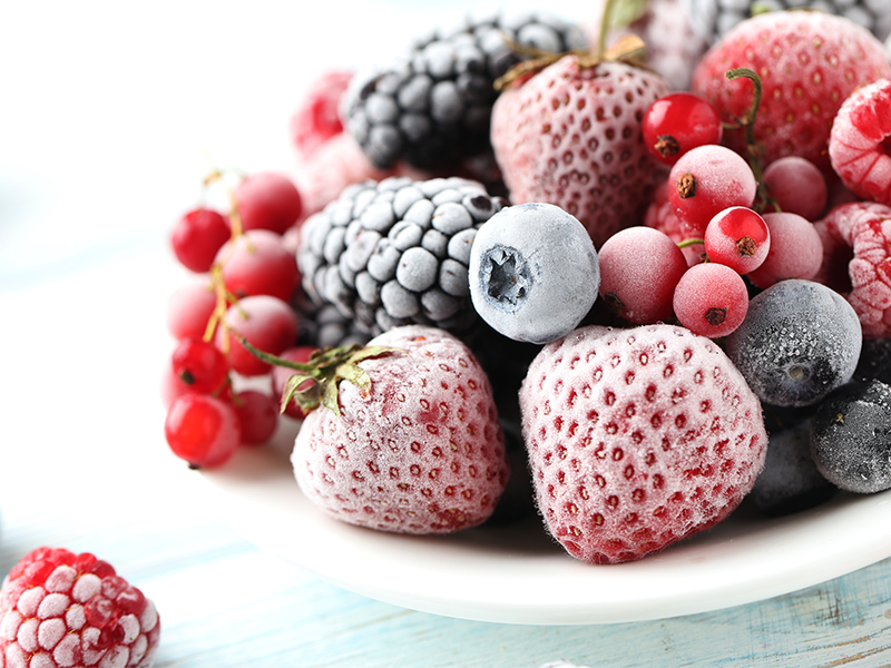 Healthy frozen fruit