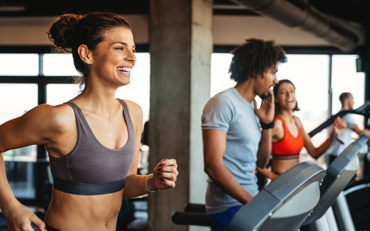 happy woman working out for weight loss