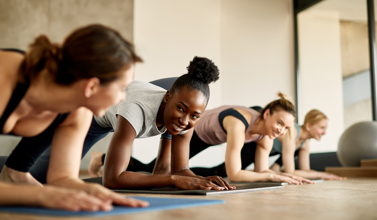 women working out together