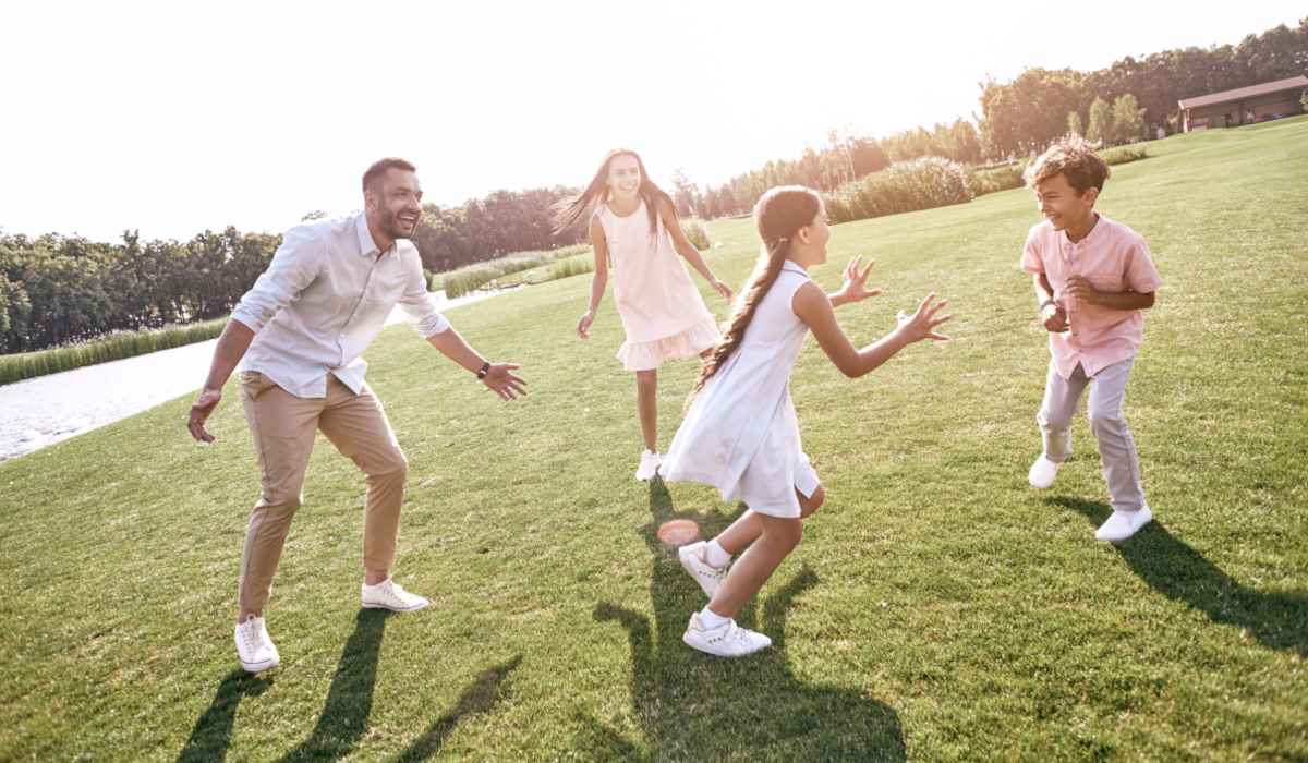 family playing