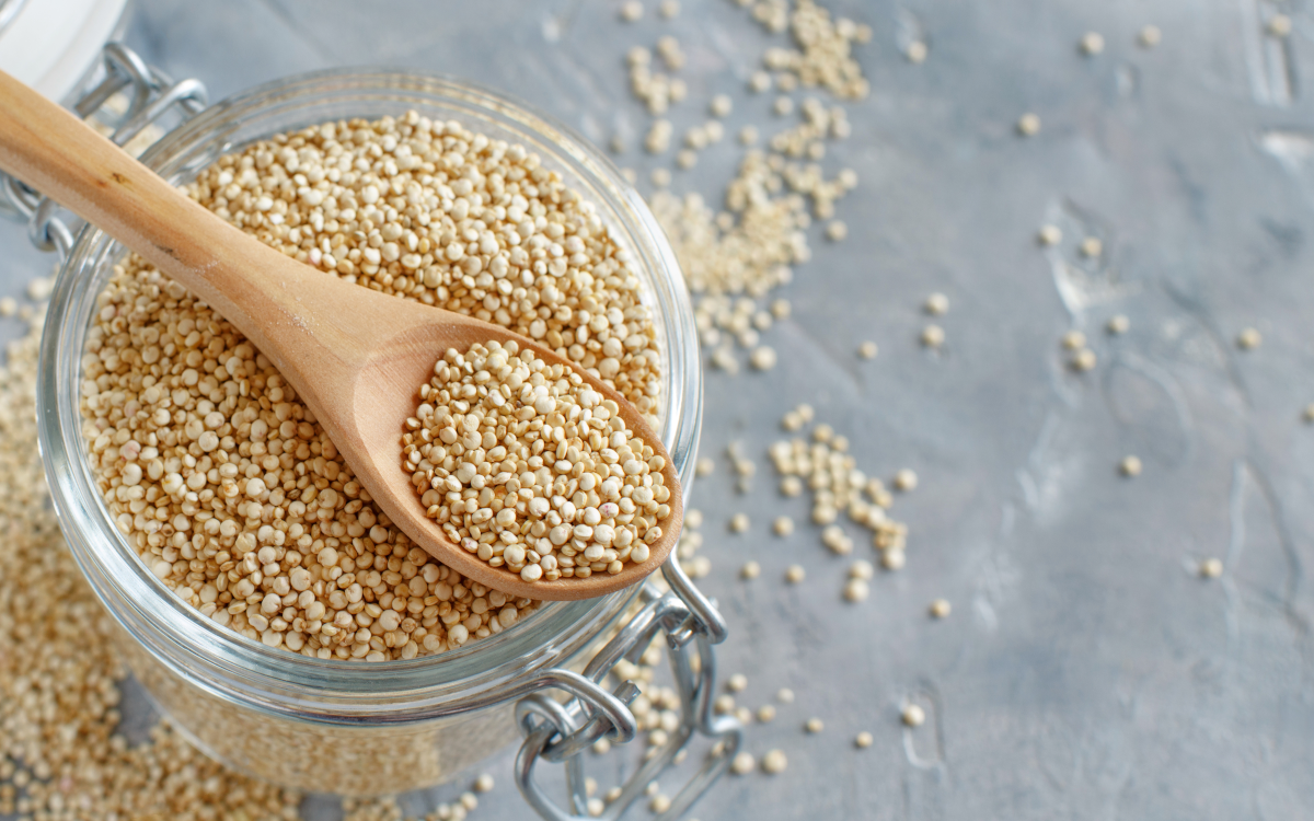 Spoon of quinoa