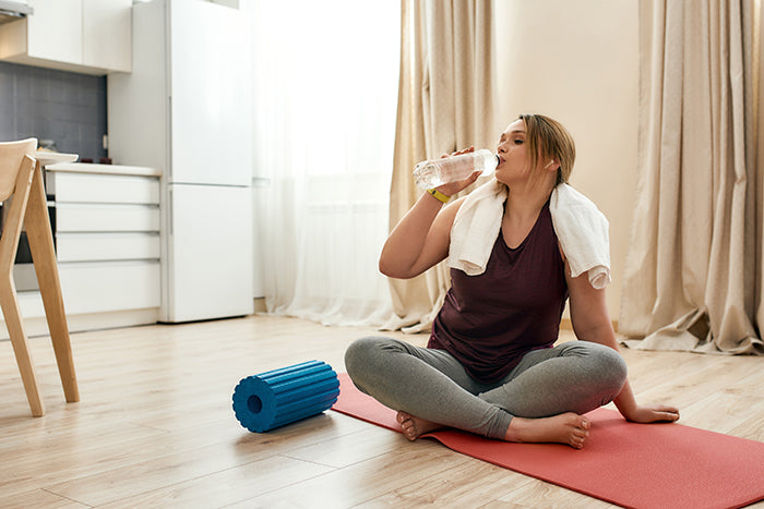 Woman drinking water