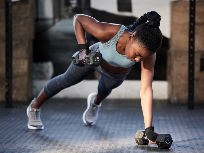 Woman building muscle