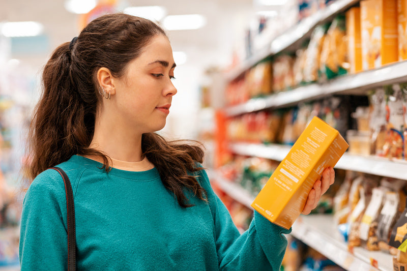 Woman shopping for food