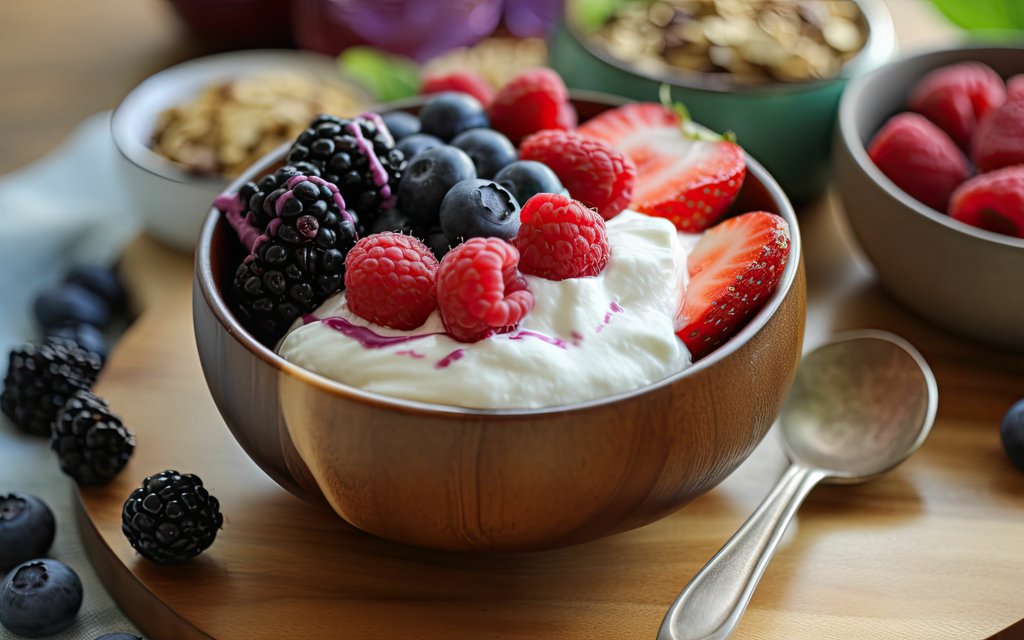 Greek yogurt and berries