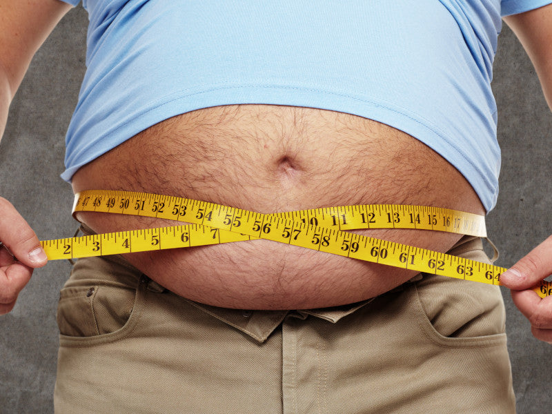 Man with belly fat