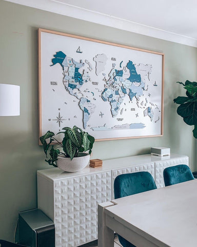 Wooden World Map Easter Wall Art Ideas