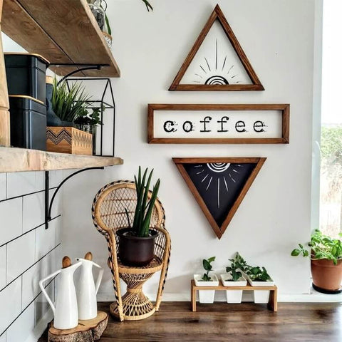 Letrero de madera con diseño de mapa del mundo para pared de cocina