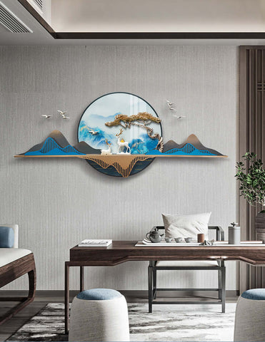 Wooden World Map Luxury Wall Art Metal