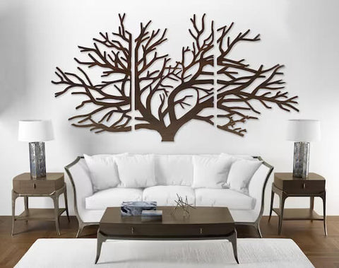 Wooden World Map Wood Wall Hangings Tree of Life