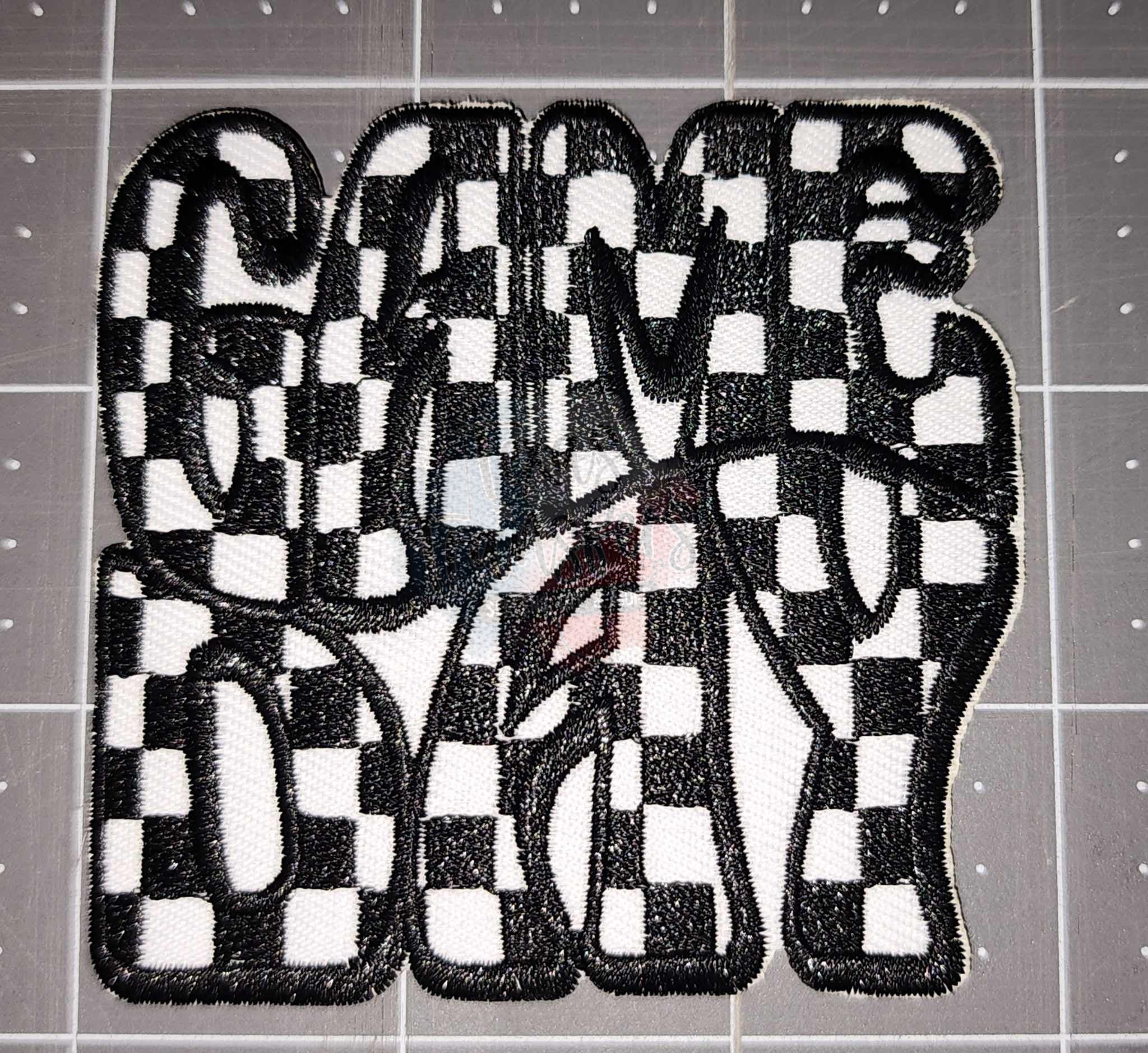 Game Day Checker Iron-On PATCH