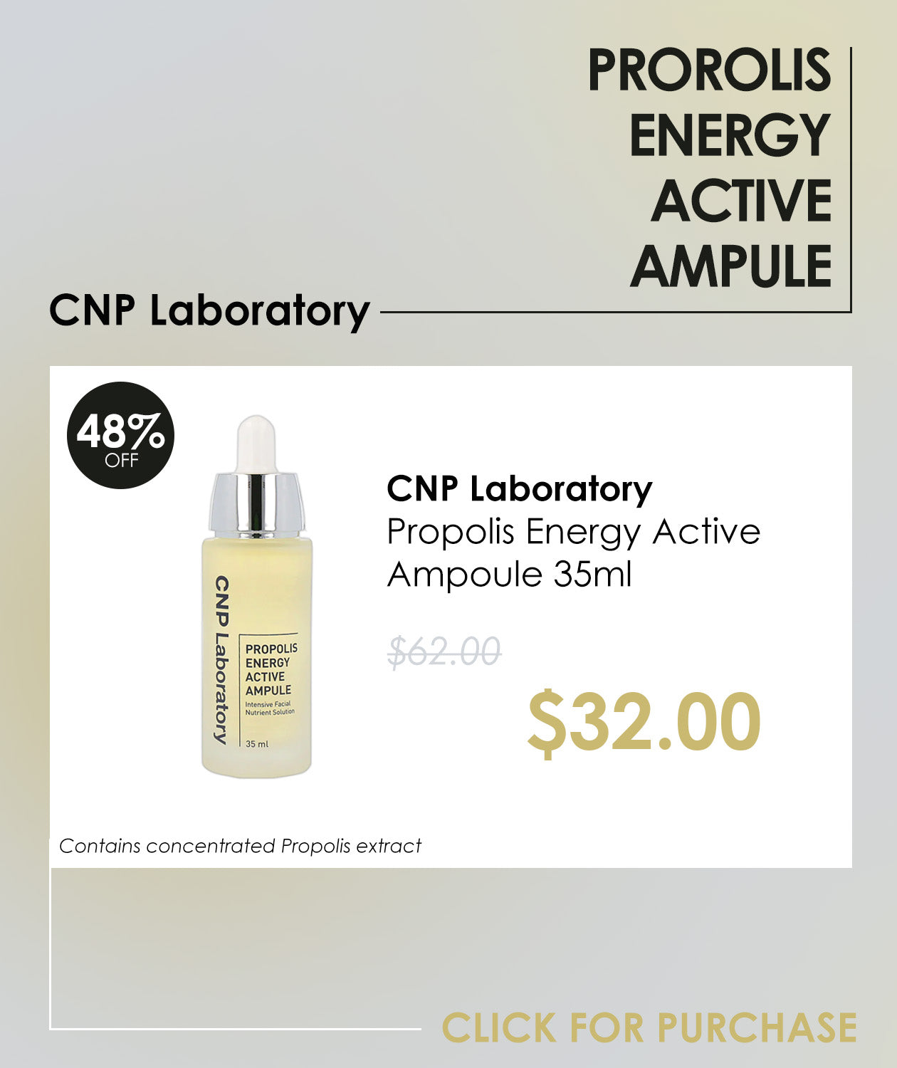 CNP propolis Ampoule 35 ml Détails de l'événement 68 Persent