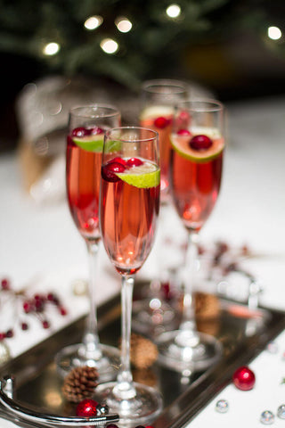 Cranberry champagne cocktail