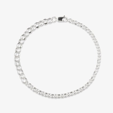 Belcher chain or rolo chain - Graduated Bracelet in sterling silver by Skomer Studio - chain guide