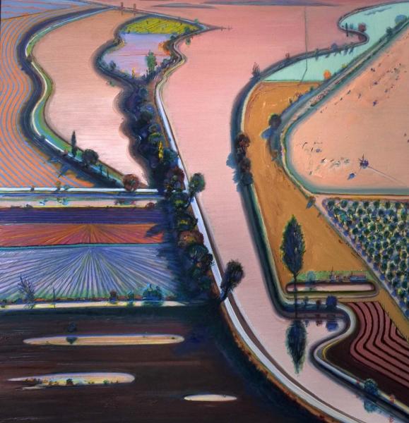 Levee Farms by Wayne Thiebaud, 1998