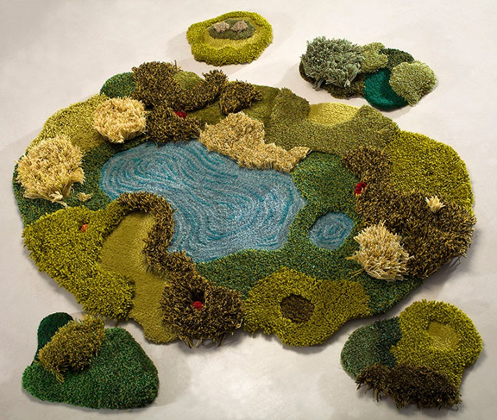 Unique wool rug by Argentinian artist Alexandra Kehayoglou