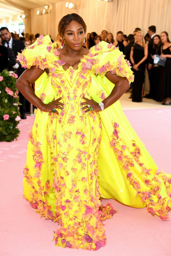 Co-host Serena Williams in De Grisogono jewels and a diamond-set watch by Audemars Piguet, Met Gala 2019