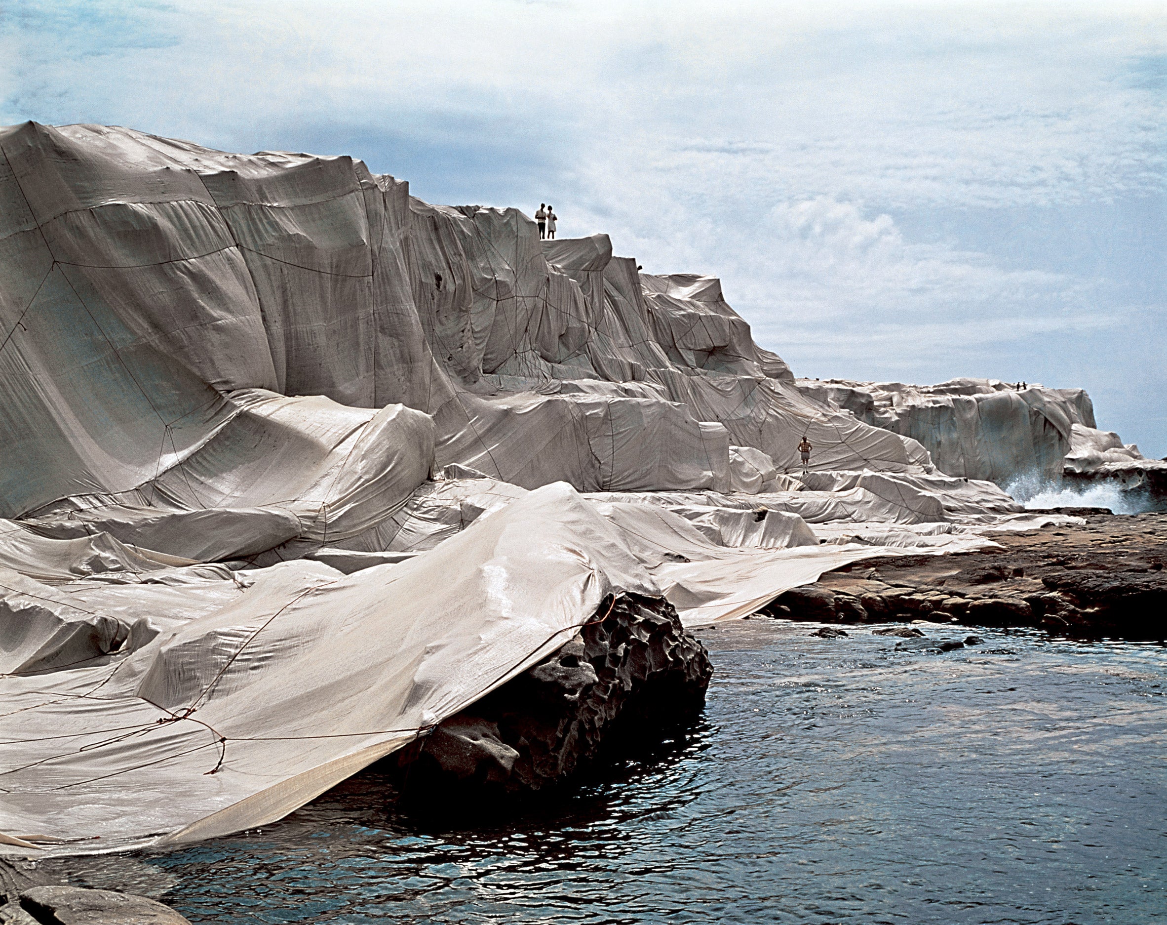 Wrapped Coast by Christo and Jeanne Claude, One Million Square Feet, Little Bay, Sydney, Australia, 1969