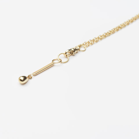 Rope chain example - Drop Pendant Necklace in 9kt gold by Skomer Studio - chain guide
