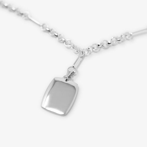 Figaro chain example - chain guide - Figaro Pendant Necklace in sterling silver by Skomer Studio