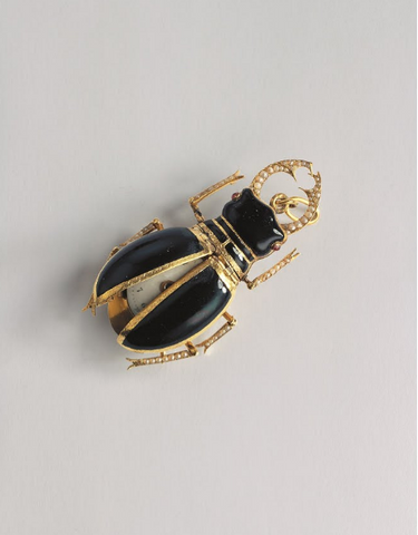 Stag beetle watch pendant Pforzheim jewellery museum