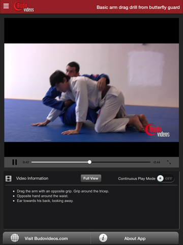 Arm Drag Seminar by Braulio Estima - ipad chapter action image