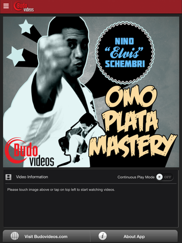 Omo Plata Mastery Seminar by Nino Schembri - ipad main title screen image