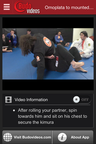 Seminario Kurt Osiander y Sean Roberts - Omoplata y Triangle Chokes - imagen de acción del capítulo del ipad